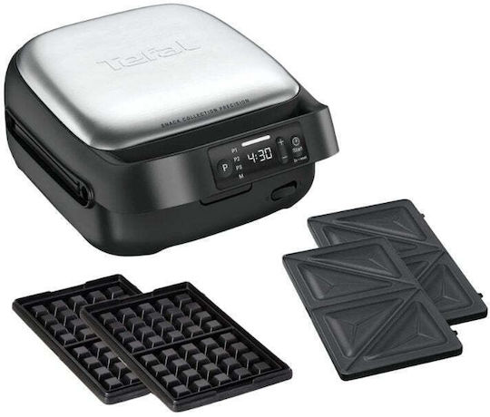 Tefal Snack Collection Tostieră cu Plăci Detașabile Antiaderente pentru 2 Sandvișuri 700W Neagră
