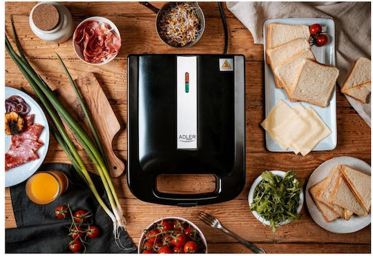 Adler AD-3055 Сандвич тостер за 4 Сандвичи 2000W Бяла