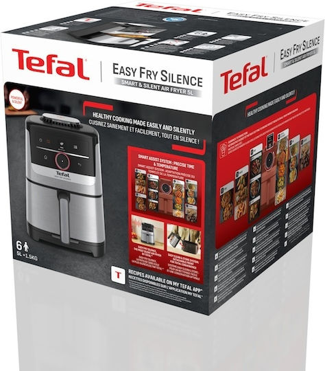 Tefal Easy Fry Silence Еър Фрайър 5л Сребърен