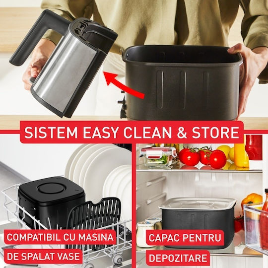 Tefal Easy Fry Silence Еър Фрайър 5л Сребърен
