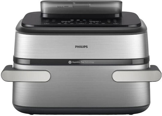 Philips Air Fryer 9.5lt Ασημί NA565/02