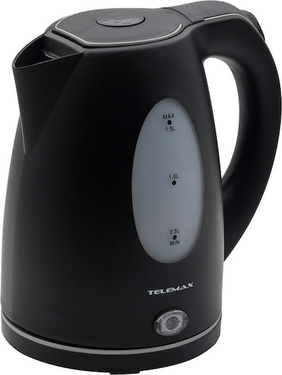 Telemax DG2000-1026 Електрическа Кана 1.5л 2200W Черна