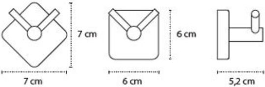 Karag Quatro Черна Двойна Кука За Банята С Винтове 5.2x5.2см Nero 420255