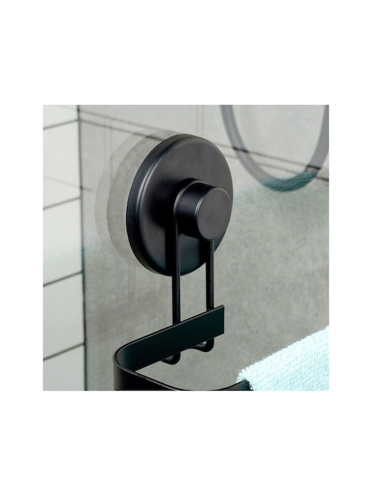 Single Wall-Mounted Bathroom Shelf Unit ​60x60cm Black