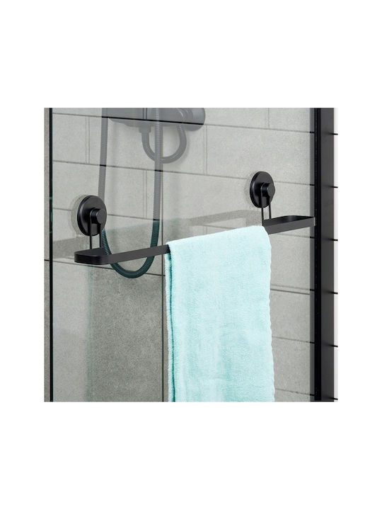 Single Wall-Mounted Bathroom Shelf Unit ​60x60cm Black
