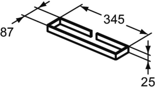 Ideal Standard Cubo Rail Баня Единична Подов с винтове Inox Сребрист
