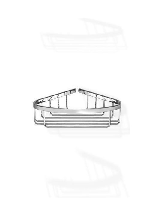 Sanco Shower Baskets A3-008 Metallic Sponge Holder Wall Mounted Silver