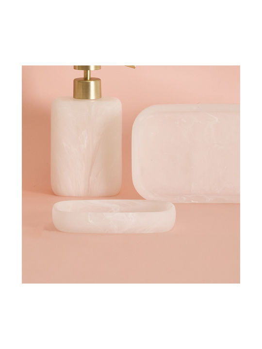 Atmosphera Marble Soap Dish Made of Ecru Resin