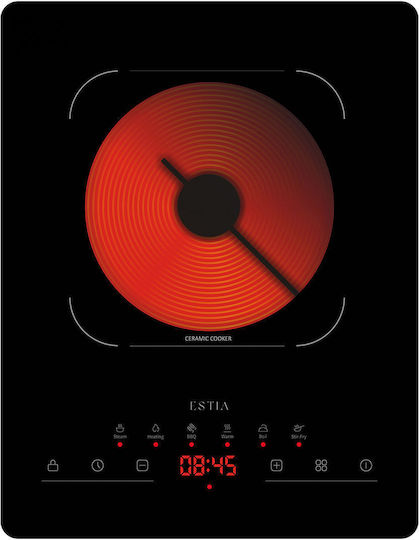 Ceramic Countertop Single Burner Black