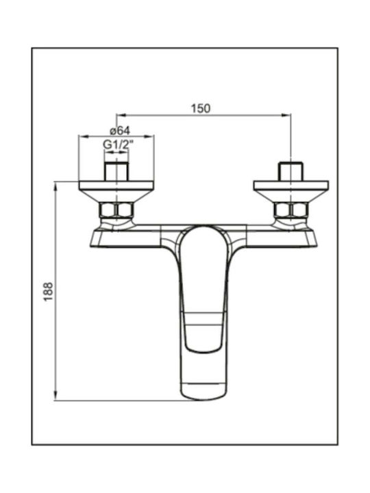 Fayans Mixing Bath Faucet