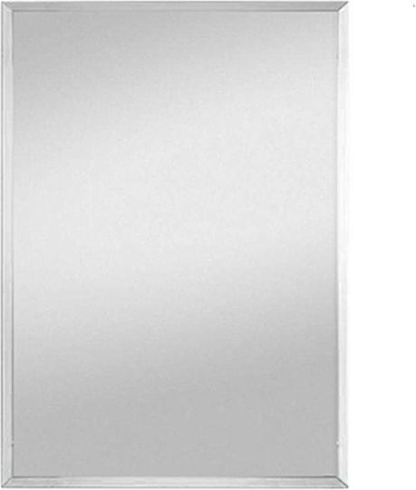 Mirrors & More Rechteckiger Badezimmerspiegel aus Metall Weiß