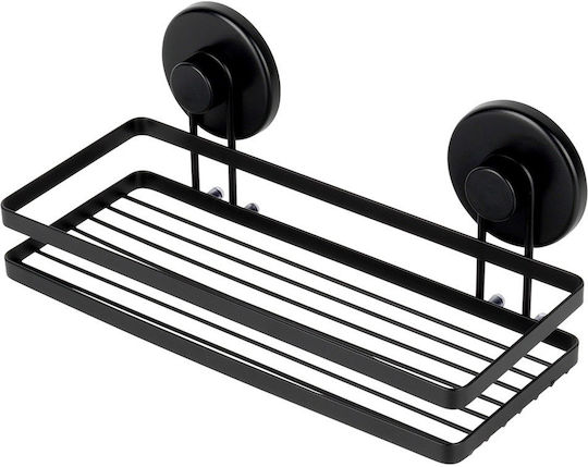Стенен Рафт за баня Метален 25x10x8.7см Черна
