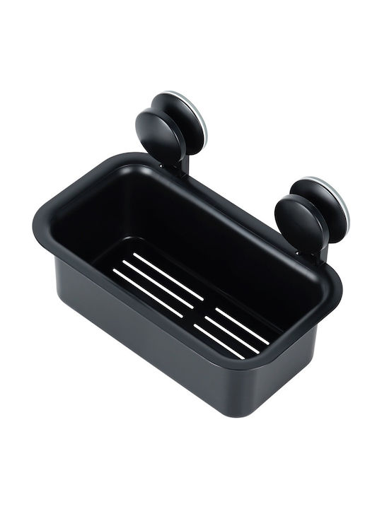 Orion An der Wand montiert Badezimmerregal Glas 23.5x13.8x16cm Schwarz