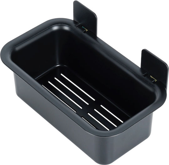 Orion Επιτοίχια Ραφιέρα Μπάνιου Πλαστική 23.5x13.5x11.5cm Μαύρη