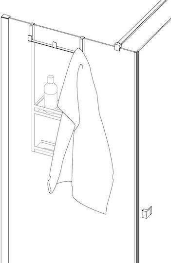 Deante An der Wand montiert Badezimmerregal Glas 30x14.7x76cm Schwarz