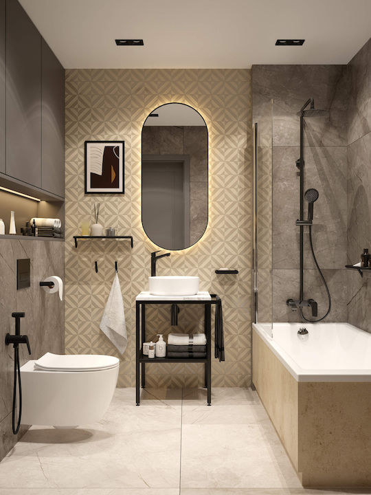 Deante An der Wand montiert Badezimmerregal Metallisch Schwarz