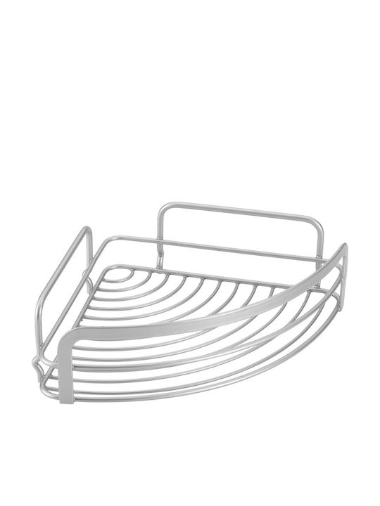 Metaltex Viva Polytherm Ъглов Стенен Рафт за баня Метален 37x17x6см Сребриста