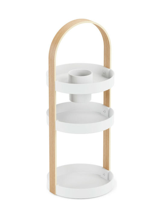Umbra Bellwood Floor Bathroom Shelf Plastic with 3 Shelves 20x20x50cm White