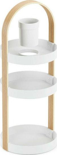 Umbra Bellwood Floor Bathroom Shelf Plastic with 3 Shelves 20x20x50cm White Umbra Bellwood Floor Bathroom Shelf Plastic with 3 Shelves 20x20x50cm White