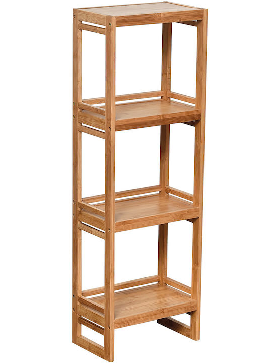 MRShome Floor Bathroom Shelf Bamboo 33x20x100cm Brown