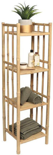 Atmosphera Επιδαπέδια Ραφιέρα Μπάνιου Bamboo 67x33x118cm