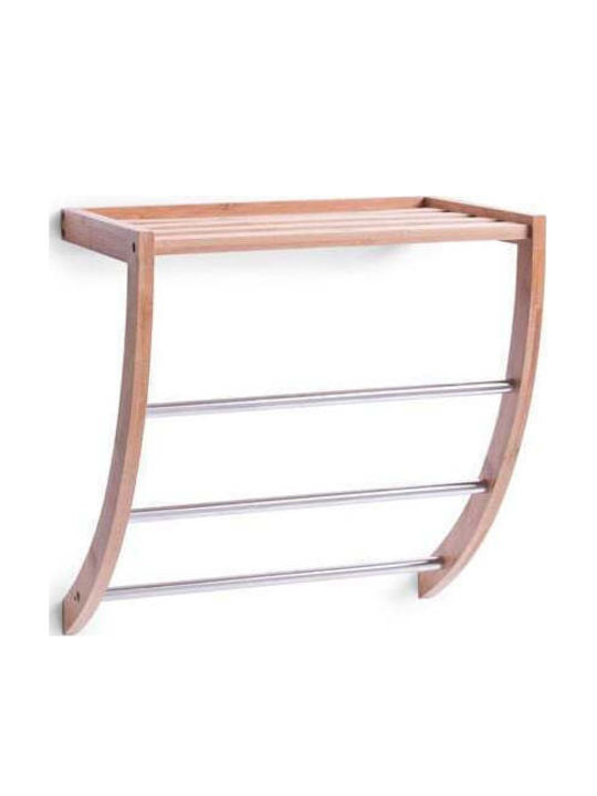 Zeller Επιτοίχια Ραφιέρα Μπάνιου Ξύλινη 38x24x40cm Μπλε