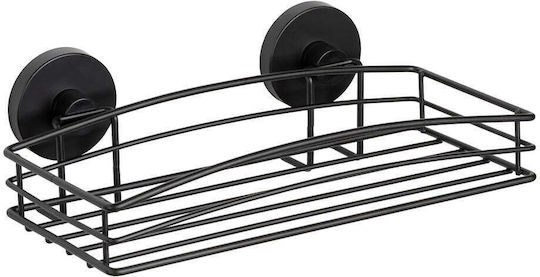 Wenko Επιτοίχια Ραφιέρα Μπάνιου Μεταλλική 26x14x6.5cm Μαύρη