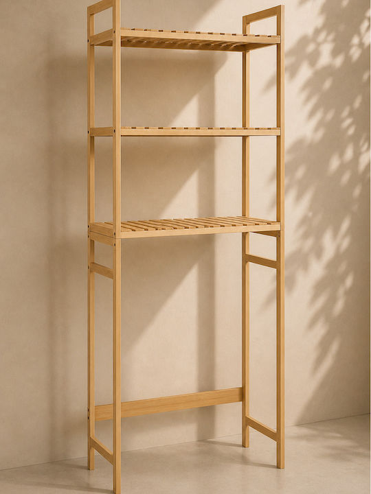 General Trade Επιδαπέδια Ραφιέρα Μπάνιου Ξύλινη 63x26x162cm