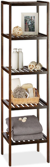 Relaxdays Επιδαπέδια Ραφιέρα Μπάνιου Bamboo 139.5x34.5x33cm Καφέ