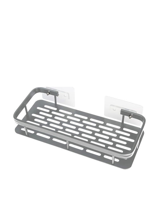 Home Use Ράφι Τοίχου Huh-0161 Μεταλλικό 30x5x13cm Ασημί