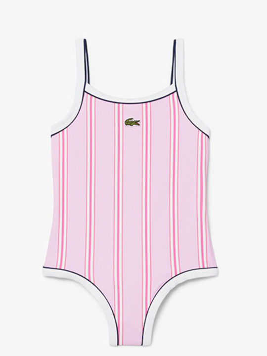 Lacoste Παιδικό Μαγιό Ολόσωμο Pink