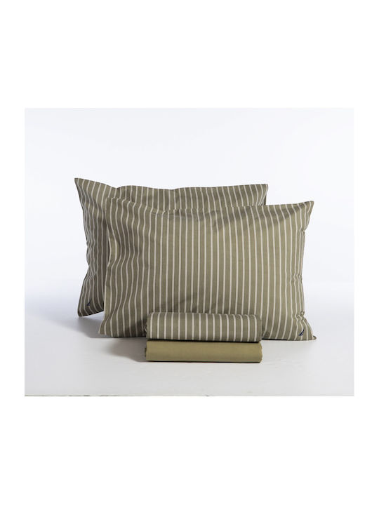 Nef-Nef Homeware Nau Coast Σετ Σεντόνια Διπλά 200x270εκ. Coast Green (4τμχ)
