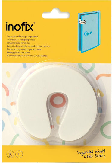 Inofix Προστατευτικό Δακτύλων από Πόρτες από Αφρώδες Υλικό σε Λευκό Χρώμα