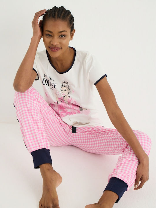 Set Pijamale Dama De Vară Roz