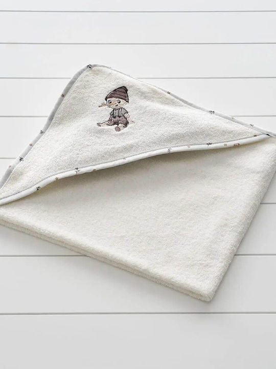 Vesta Home Baby Bath Towel Hooded Pinocchio Beige 75x75cm