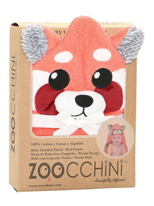Zoocchini Baby Bathrobe-Hooded Towel Bosley The Bear Red 55x127cm