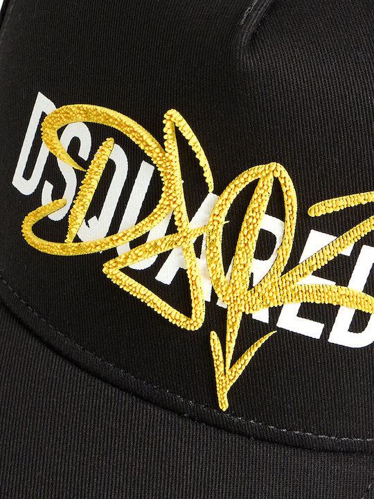 Dsquared2 Printed Baseball Cap Men Dsquared2 Κιτρινο Λευκο Μαυρο Bcm1014-05c00001-2124