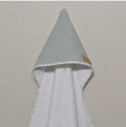 Baby Oliver Βρεφική Κάπα-Μπουρνούζι με Κουκούλα 75x75εκ.