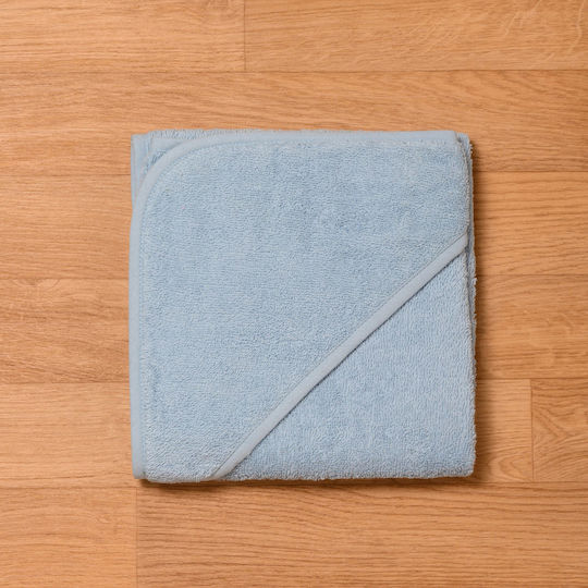 abo Baby-Badetuch mit Kapuzen Blau 75x75cm