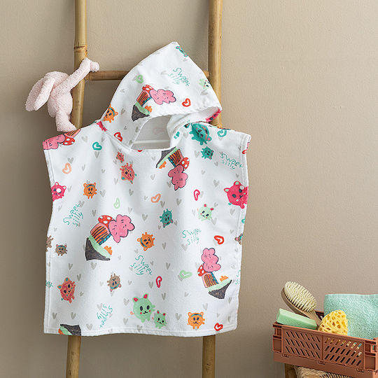 Palamaiki Baby Hooded Poncho Towel Multicolour 60x120cm