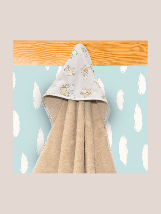 Baby Oliver Baby-Badetuch mit Kapuzen 75x75cm Baby Oliver Baby-Badetuch mit Kapuzen 75x75cm