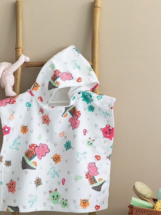 Palamaiki Baby Hooded Poncho Towel Multicolour 60x120cm