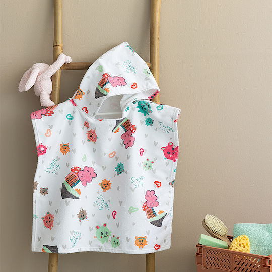 Palamaiki Baby Hooded Poncho Towel Multicolour 60x120cm