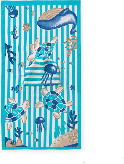 Mayoral Baby Hooded Bath Towel Blue 55x60cm