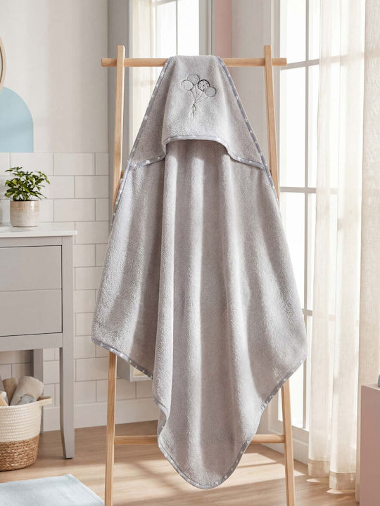 Makis Tselios Home Βρεφική Κάπα-Μπουρνούζι με Κουκούλα 75x75εκ.