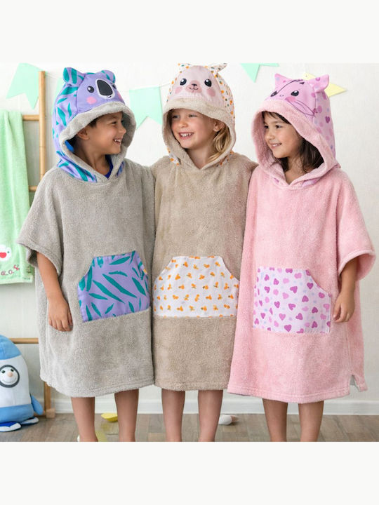 Palamaiki Baby Poncho Hooded Towel Brown 70x120cm