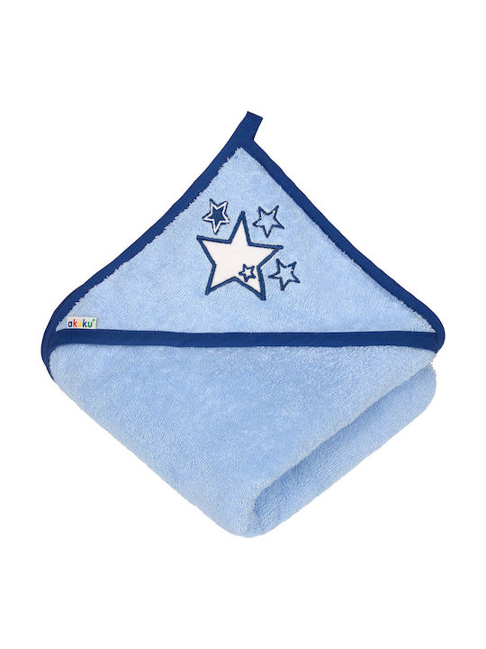 Akuku Baby Hooded Towel Bathrobe Blue 100x100cm