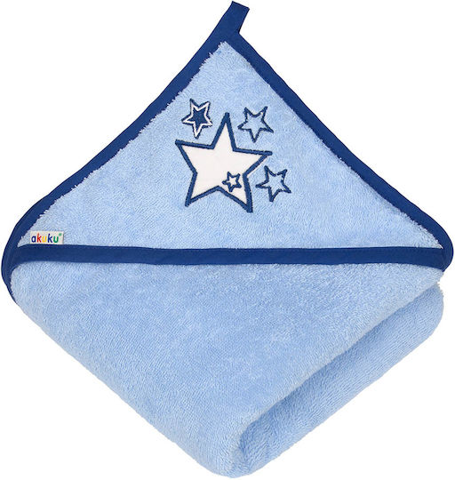 Akuku Baby Hooded Towel Bathrobe Blue 100x100cm