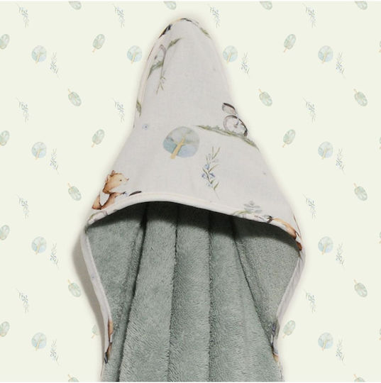 Baby Oliver Baby Bath Towel Hooded 75x75cm