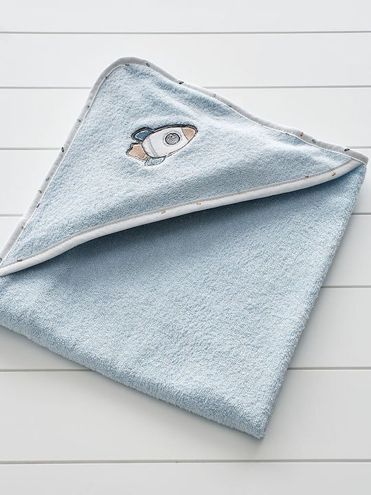 Vesta Home Hooded Baby Bath Towel Light Blue